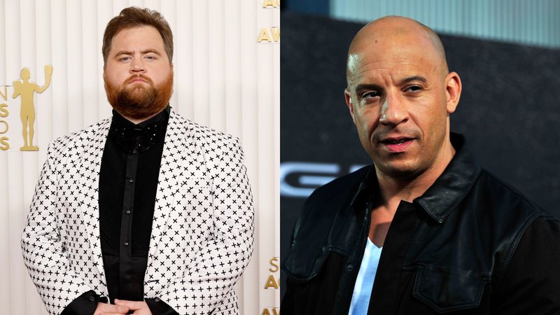 Paul Walter Hauser (Foto: Frazer Harrison/Getty Images) e Vin Diesel (Foto: Frazer Harrison/Getty Images)