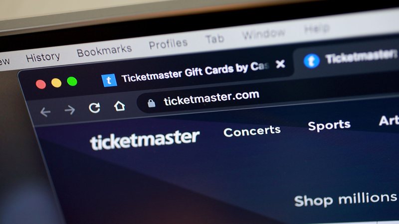 Site da Ticketmaster (Foto: Joe Raedle/Getty Images)