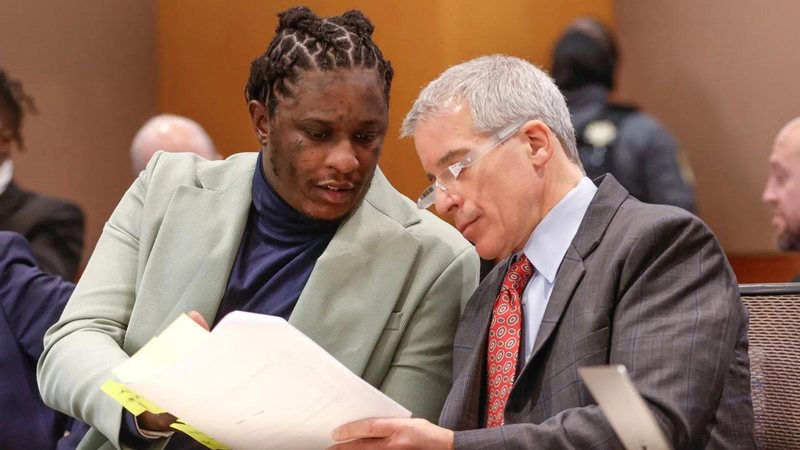 Young Thug e Brian Steel (Foto: Natrice Miller/The Atlanta Journal-Constitutional/Zuma)