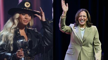 Beyoncé (Foto: Kevin Mazur/Getty Images for iHeartRadio) e Kamala Harris (Foto: Drew Hallowell/Getty Images)