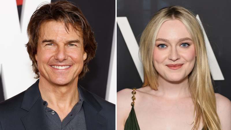 Tom Cruise e Dakota Fanning (Imagem: Mike Coppola/WireImage e Theo Wargo/Getty Images)