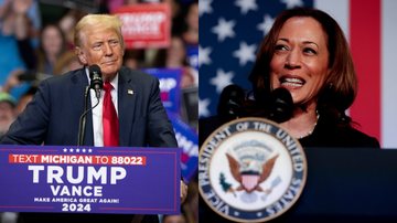 Donald Trump (Foto: Bill Pugliano/Getty Images) e Kamala Harris (Foto: Chris duMond/Getty Images)