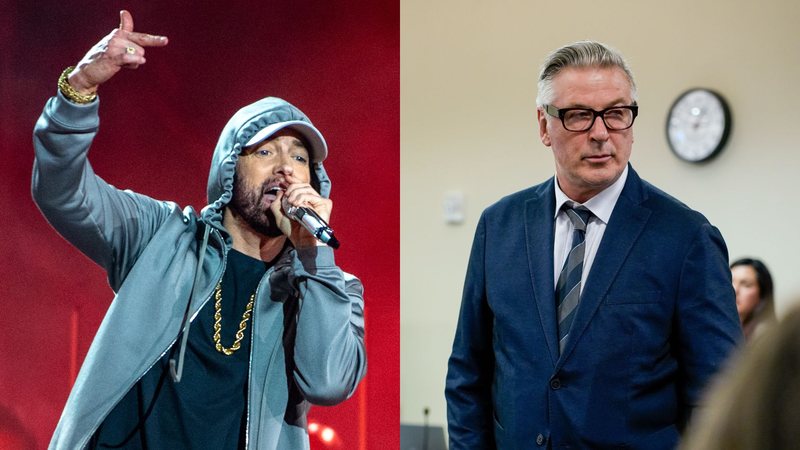 Eminem (Foto: Aaron J. Thornton/Getty Images) | Alec Baldwin (Foto: Ramsay de Give-Pool/Getty Images)