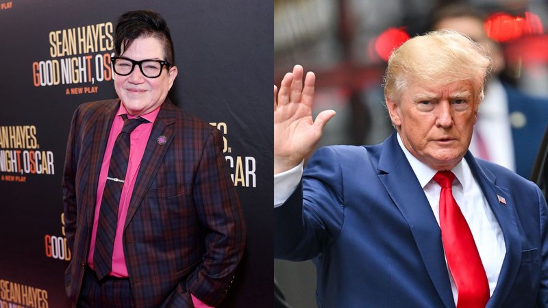 Lea DeLaria (Foto: John Lamparski/Getty Images) e Donald Trump (Foto: James Devaney/GC Images)