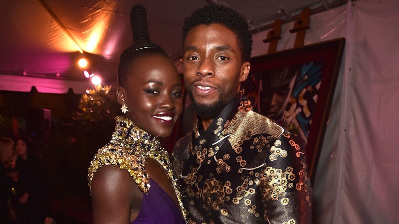 Lupita Nyong'o e Chadwick Boseman (Foto: Alberto E. Rodriguez/Getty Images for Disney)