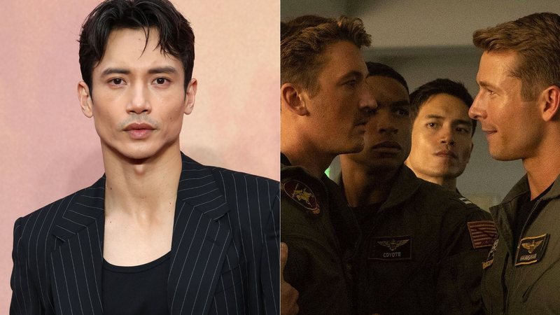 Manny Jacinto sobre papel cortado em Top Gun 2: "Tom Cruise faz filmes para si mesmo" - Lia Toby/Getty Images - Reprodução/Paramount Pictures