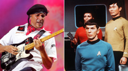 Tom Morello e personagens de Star Trek (Foto: Srdjan Stevanovic/Getty Images e Sunset Boulevard/Corbis via Getty Images)