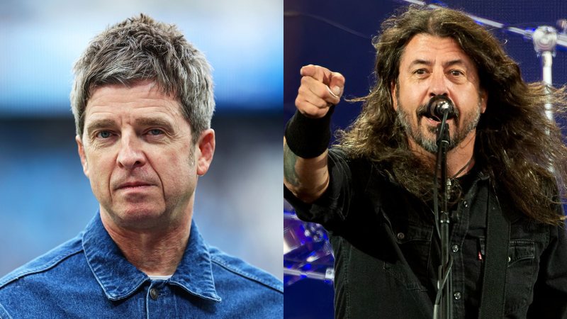 Noel Gallagher (Foto: Matt McNulty/Getty Images) e Dave Grohl (Foto: Joseph Okpako/WireImage)