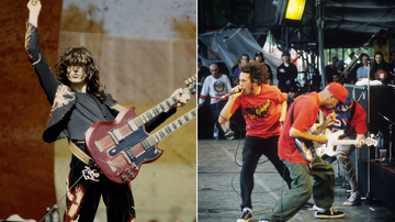 Jimmy Page e Rage Against the Machine (Imagem:  Larry Hulst/Getty Images e Gie Knaeps/Getty Images)