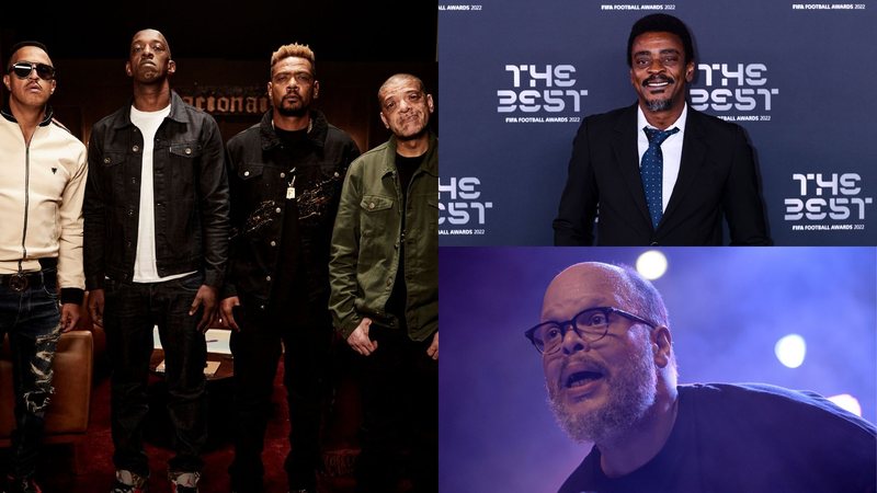 Racionais MC's (Foto: Alile Dara/NETFLIX), Seu Jorge (Foto: Marcio Machado/Eurasia Sport Images/Getty Images) e Ed Motta (Foto: Pedro Gomes/Redferns)