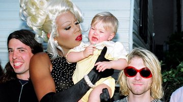 RuPaul com Dave Grohl, Frances Bean Cobain e Kurt Cobain (Foto: Jeff Kravitz/FilmMagic, Inc)