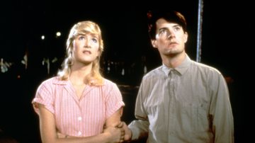 Laura Dern e Kyle MacLachlan nas filmagens de Veludo Azul (Foto: De Laurentiis Entertainment Group/Sunset Boulevard/Corbis via Getty Images)