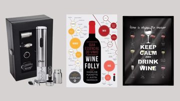 Adega, conjunto para vinho e muitos outros itens que vão conquistar todos os fãs da bebida - Reprodução/Mercado Livre