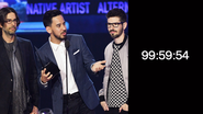 Rob Bourdon, Mike Shinoda, and Brad Delson of music group Linkin Park on November 19, 2017 in Los Angeles, California. (Photo by Kevin Winter/Getty Images)