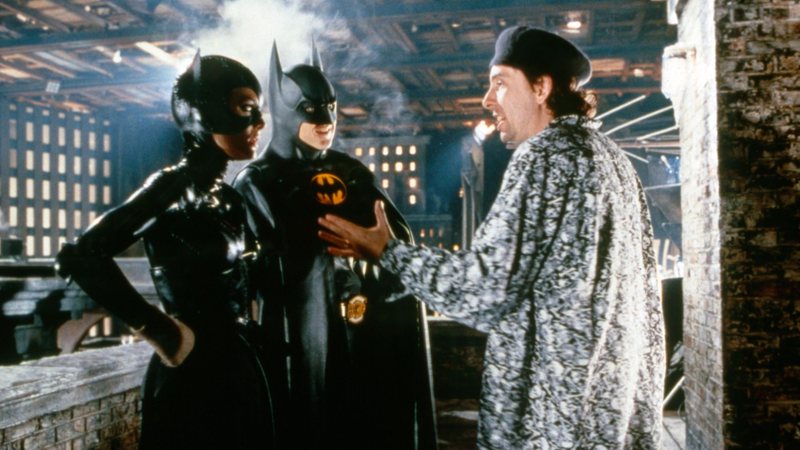 Michelle Pfeiffer, Michael Keaton e Tim Burton nas filmagens de Batman: O Retorno (Foto: Warner Bros. Pictures/Sunset Boulevard/Corbis via Getty Images)