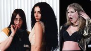 Billie Eilish e Charli xcx (Foto: Terrence O’Connor) | Taylor Swift (Foto: Michael Campanella/TAS24/Getty Images)