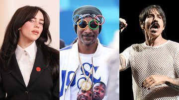 Billie Eilish (Foto: Rodin Eckenroth/Getty Images) | Snoop Dogg (Foto: Jari Pestelacci/Eurasia Sport Images/Getty Images) | Anthony Kiedis, do Red Hot Chili Peppers (Foto: Tim Mosenfelder/Getty Images)