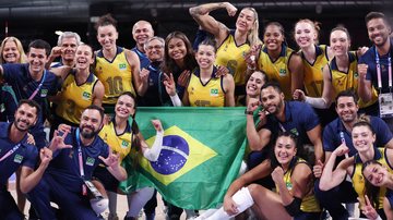 Brasil derrota Turquia no vôlei de quadra feminino nas Olimpíadas (Foto: Sarah Stier/Getty Images)