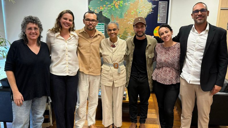 Em Brasília, Marina Silva e Bruno Gagliasso discutem projeto para celebrar legado de Chico Mendes - Divulgação