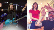 Dave Grohl dança "Apple", da Charli XCX, no TikTok (Imagem: Joseph Okpako/WireImage e Reprodução/TikTok)