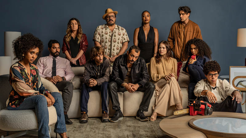 Créditos: Joana (Kênia Bárbara), Amâncio (Thomás Aquino), Cibele (Adriana Esteves), Marcinho (Antonio Haddad), Sr Durval (Luis Lobianco), Sérgio (Eduardo Aterblitch), Maria (Mariana Nunes), Raquel (Leticia Colin), Paulo (Sergio Guizé), Lorraine (Gi Fernand - Divulgação: GloboPlay