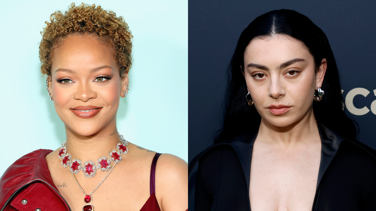 Rihanna e Charli XCX (Imagem: Leon Bennett/Getty Images e Emma McIntyre/Getty Images)