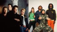 U2 (Foto: © Aaron Rapoport/CORBIS OUTLINE/Corbis via Getty Images) e Black Eyed Peas em 2003 (Foto: Tim Roney/Getty Images)