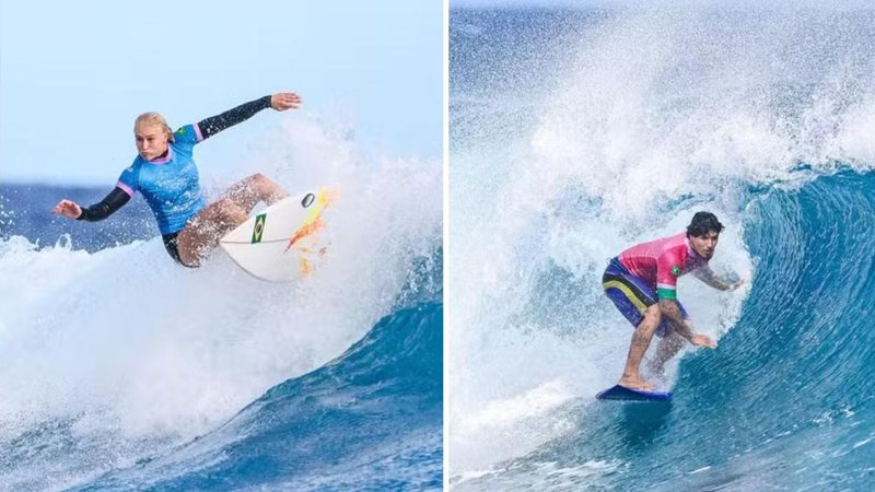 Paris 2024: Gabriel Medina e Tatiana Weston-Webb garantem medalhas no Surfe