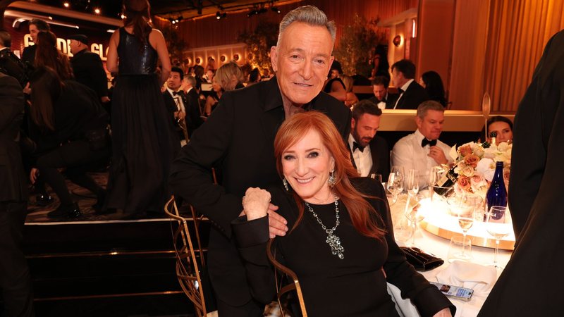 Bruce Springsteen e Patti Scialfa (Foto: Christopher Polk/Golden Globes 2024/Golden Globes 2024 via Getty Images)