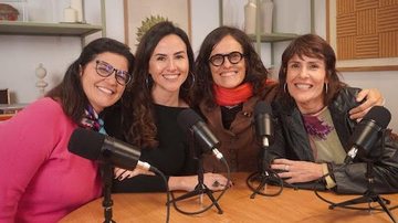 Silvia Molinar, Gerente Executiva do Instituto Cactus e apresentadora do podcast ‘Saúde Mental é assunto de todas as pessoas’ ao lado de Ana Vitória Surreaux, Zélia Duncan e Helena Duncan (Foto: Divulgação)