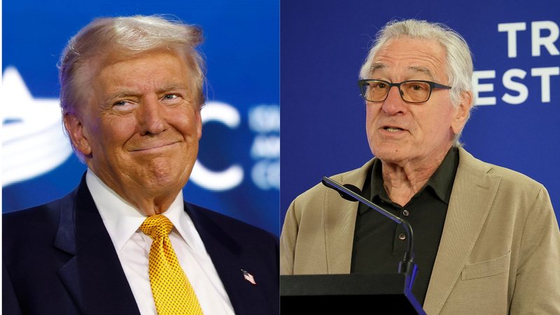 Donald Trump (Foto: Kevin Dietsch/Getty Images) e Robert De Niro (Foto: Marleen Moise/Getty Images)