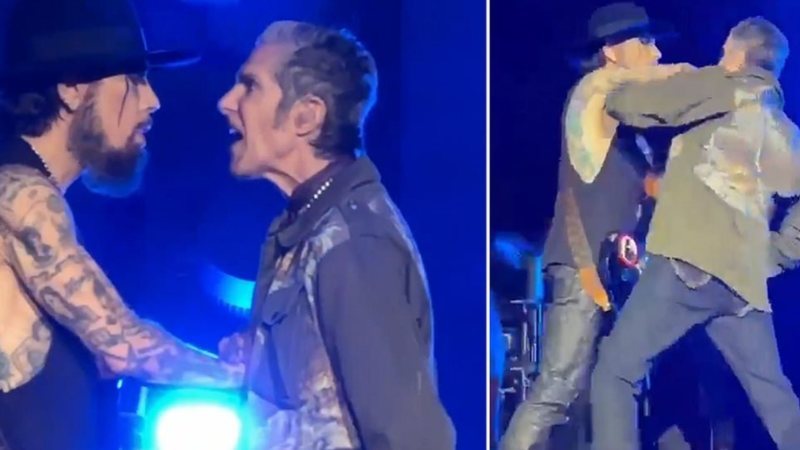 Perry Farrell parte para cima de Dave Navarro em show de Jane's Addiction (Foto: Reprodução/Internet)