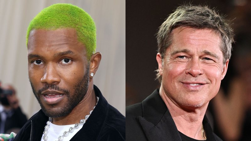 Frank Ocean (Foto: Taylor Hill/WireImage) e Brad Pitt (Foto: Stephane Cardinale - Corbis/Corbis via Getty Images)