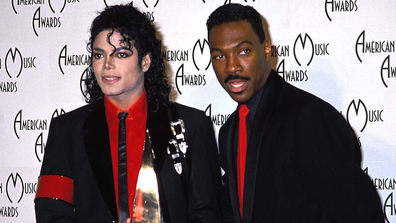 Michael Jackson e Eddie Murphy em 1989 (Foto: Jeff Kravitz/FilmMagic, Inc)