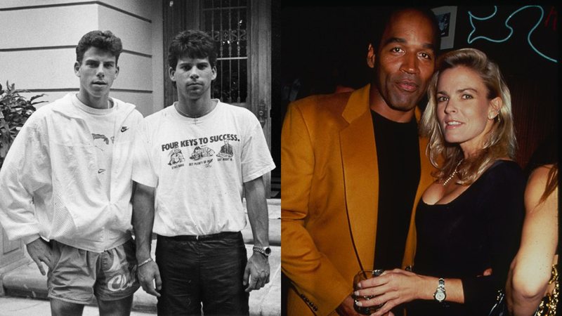 Erik e Lyle Menendes e O.J. Simpson e Nicole Brown (Fotos: Getty Images)