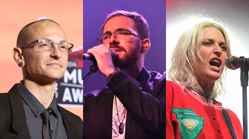 Chester Bennington (Foto: Michael Tran/FilmMagic) | Jaime Bennington (Foto: Scott Dudelson/Getty Images) | Emily Armstrong (Foto: Sam Morris/Getty Images)