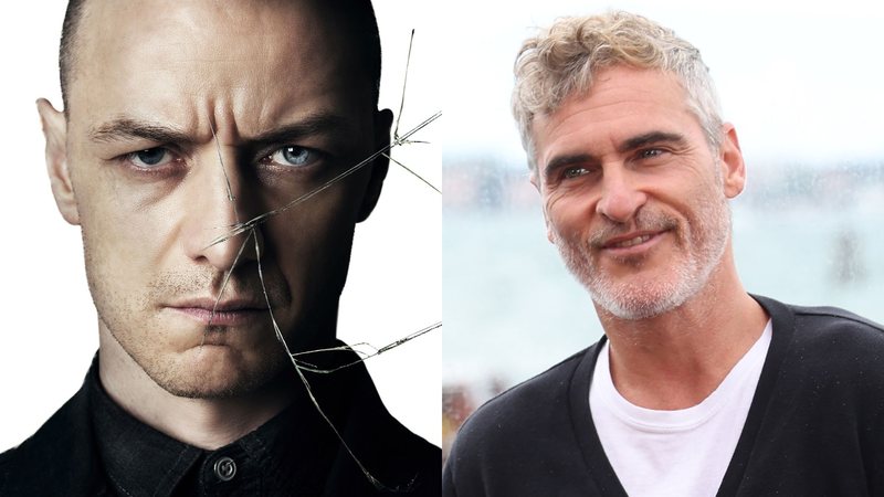 James McAvoy em Fragmentado (Foto: Divulgação) e Joaquin Phoenix (Foto: Vittorio Zunino Celotto/Getty Images)