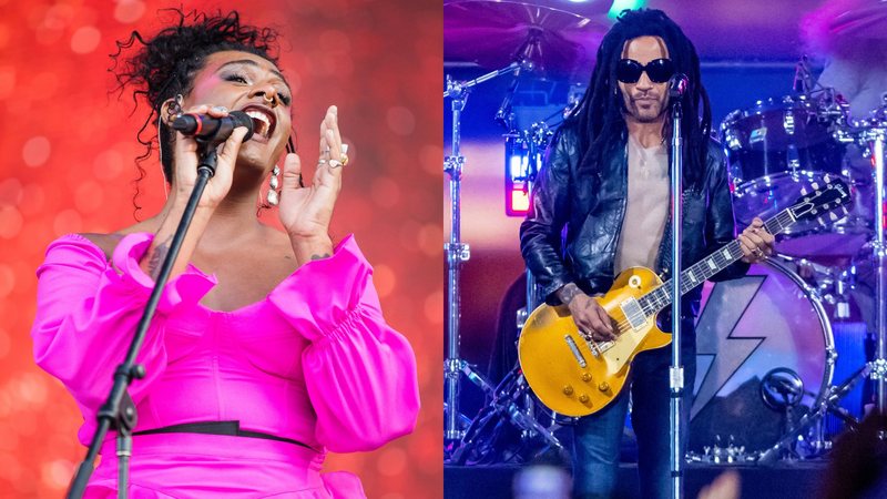 Liniker e Lenny Kravitz (Fotos: Getty Images)