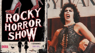 Cartaz de 'Rocky Horror' show e o personagem Dr. Frank N. Furter, interpretado por Tim Curry na adaptação para o cinema (Imagem: Divulgação e Movie Poster Image Art/Getty Images)