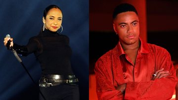 Sade (Foto: Ethan Miller/Getty Images) e o filho Izaak Theo Adu (Foto: Kevin Mazur/Getty Images for Rihanna's Savage X Fenty Show Vol. 3 Presented by Amazon Prime Video)