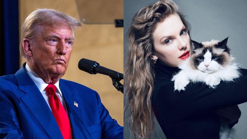 Donald Trump e Taylor Swift (Imagem: Spencer Platt/Getty Images e Reprodução/Instagram)