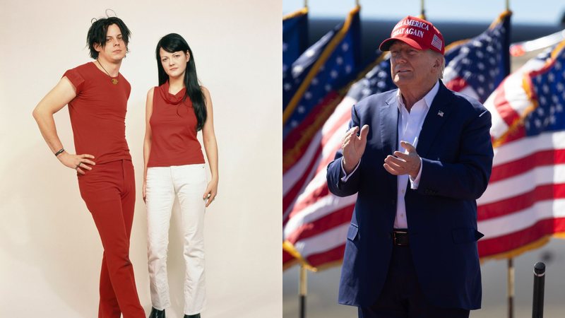 White Stripes (Foto: Tim Roney/Getty Images) e Donald Trump (Foto: Scott Olson/Getty Images)