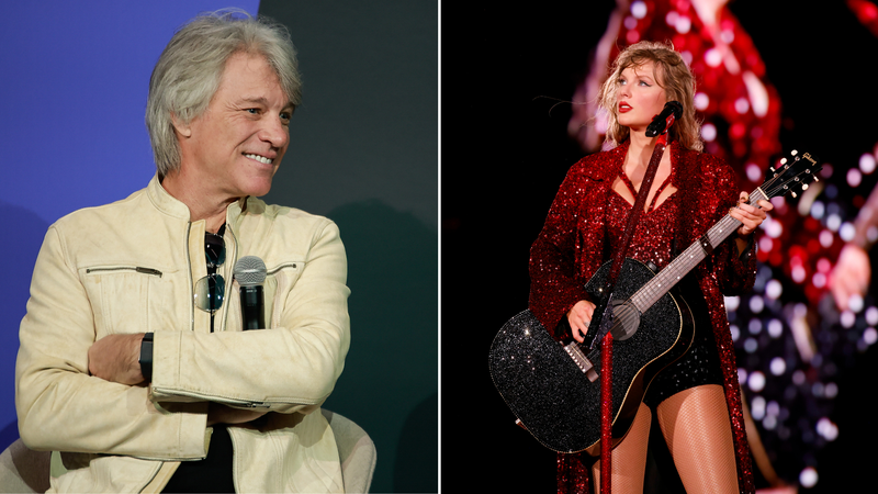 Jon Bon Jovi e Taylor Swift (Foto: Jason Mendez/Getty Images e Alexandre Schneider/Getty Images)