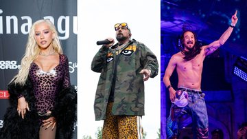 Christina Aguilera, Sean Paul e Steve Aoki (Fotos: Getty Images)