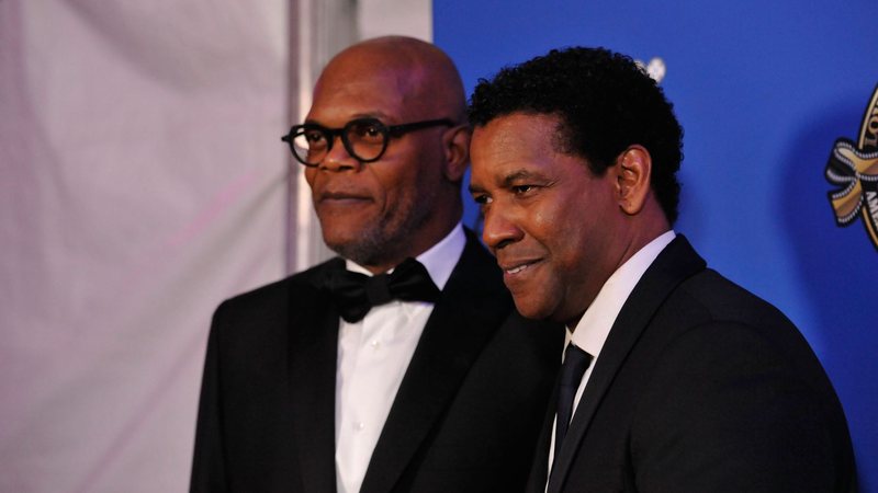 Samuel L. Jackson e Denzel Washington (Foto: Michael Tullberg/Getty Images)