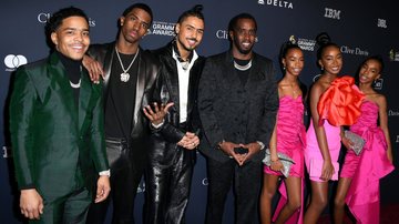 Justin Dior Combs, Christian Combs, Quincy Brown, Sean "Diddy" Combs, D'Lila Star Combs, Chance Combs e Jessie James Combs (Foto: Steve Granitz/WireImage)