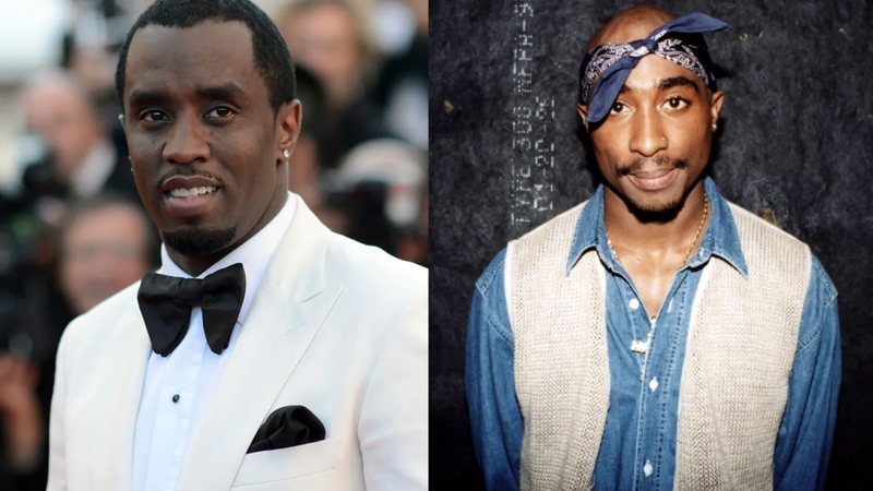 Sean Combs (esquerda), Tupac Shakur (direita) Gareth Cattermole/Getty Images; Raymond Boyd/Getty Images