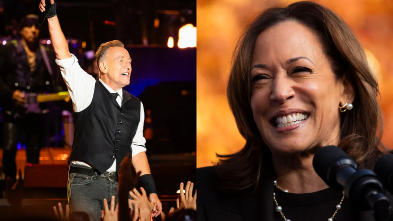 Bruce Springsteen será a atração principal de comícios em estados indecisos com Kamala Harris e Barack Obama Griffin Lotz; Bill Pugliano/Getty Images