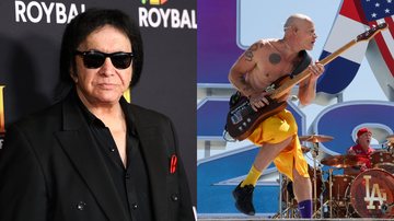 Gene Simmons (Foto: Jesse Grant/Getty Images for HISTORY) e Flea (Foto: Kevin Mazur/Getty Images for LA28)