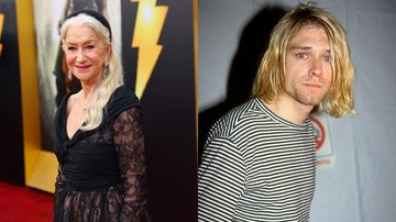 Helen Mirren (Foto: Leon Bennett/Getty Images) e Kurt Cobain (Foto: Vinnie Zuffante/Getty Images)